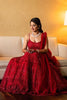 Attractive Red Embroidered Net Reception Wear Lehenga Choli With Dupatta
