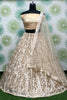 Adorable Cream Zari Embroidered Silk Lehenga Choli With Dupatta