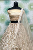 Adorable Cream Zari Embroidered Silk Lehenga Choli With Dupatta