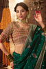 Enjoyable Green Zari Weaving Silk Mehendi Wear Saree With Blouse