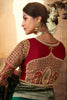 Enjoyable Green Zari Weaving Silk Mehendi Wear Saree With Blouse