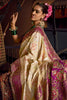 Tantalizing Cream Zari Weaving Silk Traditional Saree With Blouse