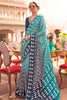 Winsome Sky-Blue Digital Printed Silk Festival Wear Saree With Blouse