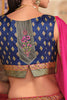 Enjoyable Pink Foil Print Silk Wedding Wear Lehenga Choli With Dupatta