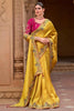 Precious Yellow Sequins Silk Haldi Wear Saree With Blouse