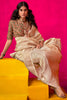 Glamorous Beige Zari Weaving Pure Tissue Silk Traditional Saree