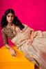 Glamorous Beige Zari Weaving Pure Tissue Silk Traditional Saree