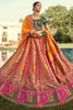 Rich Mustard Yellow Banarasi Silk Wedding Lehenga Choli With Dupatta