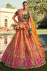 Rich Mustard Yellow Banarasi Silk Wedding Lehenga Choli With Dupatta