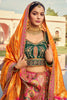 Rich Mustard Yellow Banarasi Silk Wedding Lehenga Choli With Dupatta