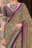 Alluring Purple Digital Printed Silk Event Wear Saree With Blouse