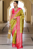Precious Mustard Yellow Zari Woven Silk Haldi Wear Saree With Blouse