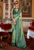Attractive Pista Green Printed Silk Function Wear Saree With Blouse