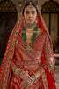 Enchanting Red Embroidered Silk Bridal Wear Lehenga With Double Dupatta