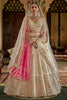 Elegant Off-White Pearl Work Silk Bridal Lehenga Choli With Double Dupatta