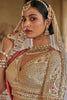Elegant Off-White Pearl Work Silk Bridal Lehenga Choli With Double Dupatta