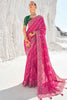 Lovable Rani Pink Bandhani Printed Georgette Function Wear Saree