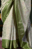 Charming Olive Green Printed Dola Silk Mehendi Wear Saree