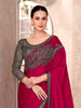 Gorgeous Red Border Work Chiffon Party Wear Saree With Blouse