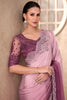 Wonderful Baby Pink Chiffon Designer Ombre Saree With Blouse