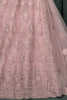 Charming Baby Pink Embroidered Net Bridal Lehenga Choli With Dupatta