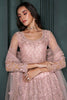 Charming Baby Pink Embroidered Net Bridal Lehenga Choli With Dupatta