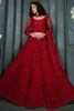 Lovable Red Embroidered Net Bridesmaid Lehenga Choli With Dupatta