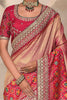 Delightful Peach Patola Kanjivaram Weaving Festival Wear Saree