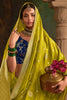 Amazing Mustard Yellow Zari Weaving Silk Event Wear Saree With Blouse