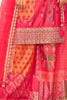 Incredible Pink Embroidered Chinon Traditional Palazzo Suit