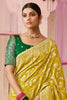 Glorious Mustard Zari Weaving Silk Event Wear Saree With Blouse