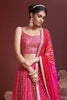 Pink Sequins Work Chinnon Silk Wedding Wear Lehenga Choli