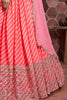 Peach Zari Embroidered Organza Silk Designer Lehenga With Dupatta