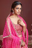 Pink Digital Print Sequins Chinon Silk Designer Lehenga With Dupatta