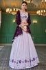 Lilac Purple Sequins Embroidered Georgette Lehenga Choli