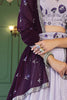 Lilac Purple Sequins Embroidered Georgette Lehenga Choli