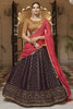 Purple Sequins Georgette Fancy Designer Lehenga With choli