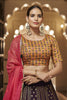 Purple Sequins Georgette Fancy Designer Lehenga With choli