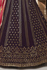 Purple Sequins Georgette Fancy Designer Lehenga With choli