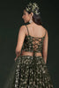 Olive Green Zari Work Georgette Reception Lehenga With Dupatta