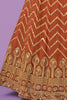 Orange Sequins Work Georgette Engagement Lehenga Choli