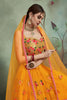 Stunning Mustard Yellow Colored Net Festival Wear Lehenga Choli
