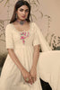 Off-White Sequins Embroidered Georgette Ready-Made Palazzo Suit