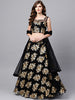 Black Zari Sequins Net Party Wear Lehenga Choli