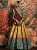 Teal Green and Yellow Bridal Lehenga
