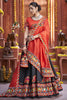 Black Gamthi Work Art Silk Navratri Lehenga Choli With Dupatta