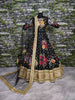 Gorgeous Black Colored Partywear Designer Embroidered Lehenga Choli