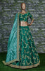 Marvellous Green Color Bridalwear Embroidered Lehenga Choli