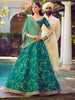 Marvellous Green Color Bridalwear Embroidered Lehenga Choli