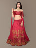 Sophisticated Red Colored Party wear Embroidered Lehenga Choli
